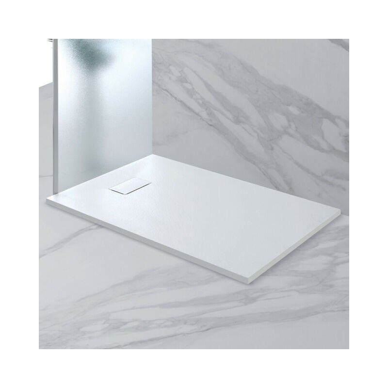 Vendita online EFFETTO PIETRA PIATTO DOCCIA RETTANGOLARE BIANCO CM 70 x 120 ; E-STONE BPMAROSTON7012 costo  164,30 €  spedizione in 24h-48h pagmamento PayPal Stripe Contrassegno