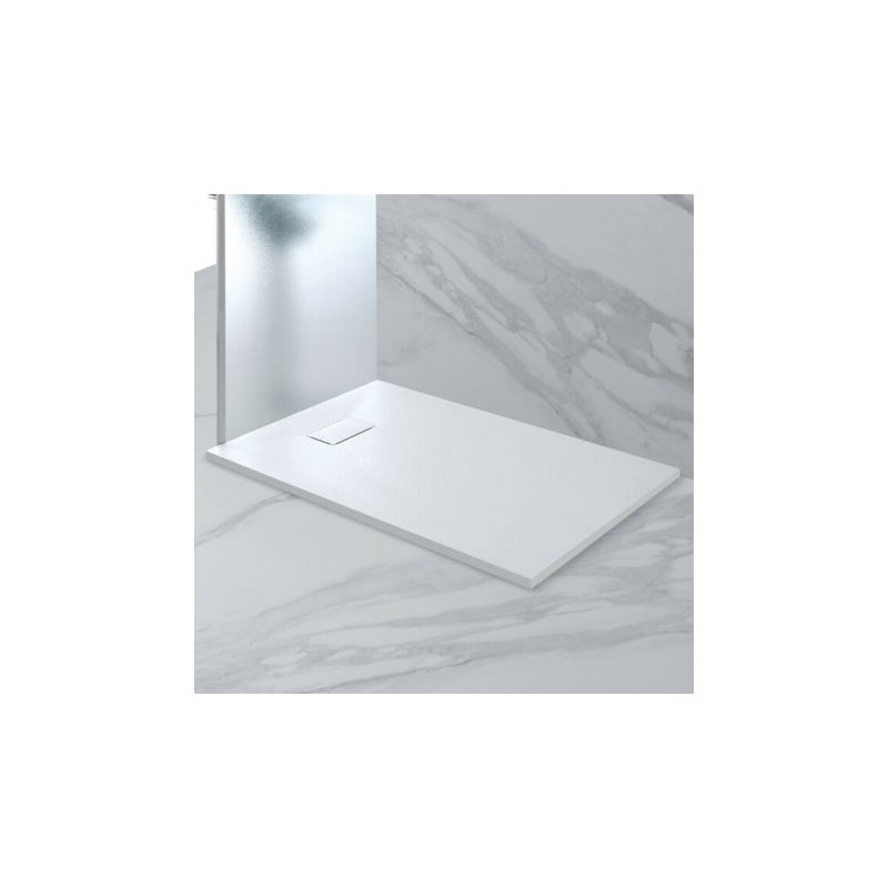 Vendita online EFFETTO PIETRA PIATTO DOCCIA RETTANGOLARE BIANCO CM 70 x   90 ; E-STONE BPMAROSTON7090 costo  137,60 €  spedizione in 24h-48h pagmamento PayPal Stripe Contrassegno