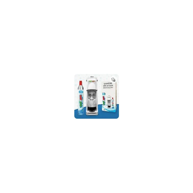 Vendita online GASATORI E BOMBOLE KIT GASATORE SODAGAS MOD. BOLL ICINO BIANCO COMPRENSIVO DI BOMBOLA E BOTTIGLIA costo  53,70 €  spedizione in 24h-48h pagmamento PayPal Stripe Contrassegno